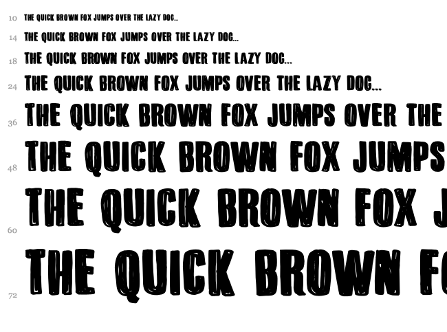 DK Bitumen font waterfall
